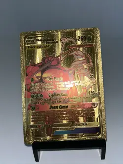 Pheromosa & Buzzwole GX Tag Team Metal Gold Foil Pokemon Card Fan Art Card ￼ - Image 2