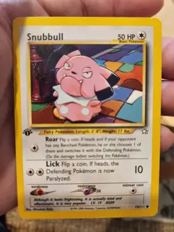 SNUBBULL 1ST EDITION NEO GENESIS SET POKEMON CARD 74/111 LP! - Image 2