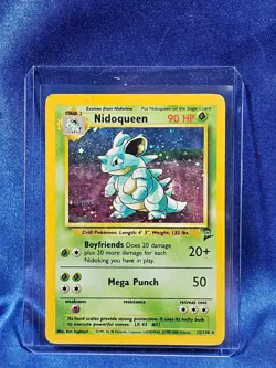 Nidoqueen 12/130 Base Set 2 Holo Rare Pokemon Heavily Played Card - Image 1