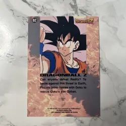 Dragon Ball Z 1996 JPP/Amada Series1 Card Rare Holo Raditz Goku #02 - Image 2