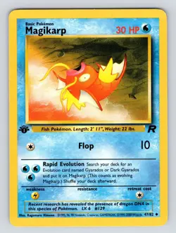 Pokemon Card Team Rocket Magikarp 1st Edition Rare 47/82 - Image 1