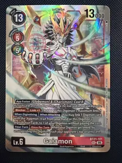Digimon Card Game Gaiamon BT21-101 SEC NM - Image 1