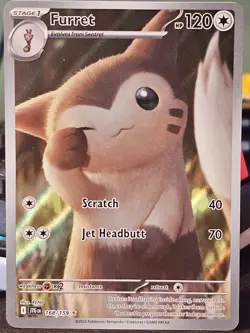 Pokemon TCG Furret Card 168/159 Journey Together Near Mint Condition - Image 1