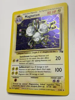 Magneton 11/62 Fossil Holo MP Pokemon Card - Image 3