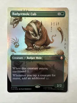 Badgermole Cub (BORDERLESS FOIL) MTG - Avatar: The Last Airbender (TLA #326) - Image 1