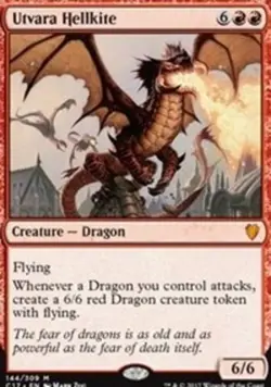 1 x Utvara Hellkite - Commander 2017 - Light Play - MTG - Image 1
