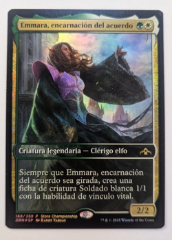 Magic Mtg FOIL Guilds of Ravnica Spanish Promo Emmara, Soul of the Accord NM - Image 1