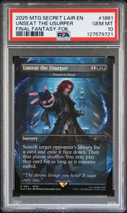 2025 MTG SECRET LAIR DROP GAME OVER-FOIL #1861 UNSEAT THE USURPER PSA 10 - Image 1
