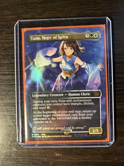 Yuna, Hope of Spira (Borderless #571) (Chocobo Track Foil) - FINAL FANTASY MTG - Image 1