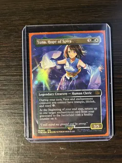 Yuna, Hope of Spira (Borderless #571) (Chocobo Track Foil) - FINAL FANTASY MTG - Image 2