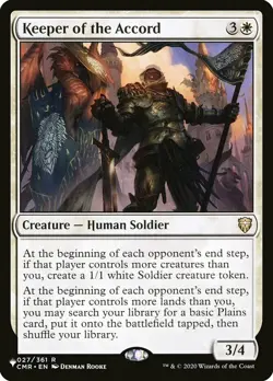 Keeper of the Accord (PAGL) - The List - The List #027/361 MTG Magic The Gatheri - Image 1