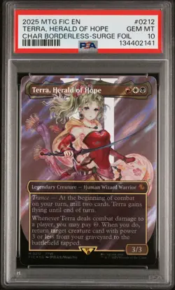 2025 MTG FINAL FANTASY COMMANDER #0212 TERRA, HERALD OF HOPE PSA 10 - Image 1