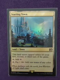 MTG Starting Town 289 Rare Foil Land Final Fantasy FIN - Image 1