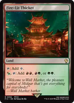 Magic The Gathering MTG FIRE-LIT THICKET Final Fantasy NM - Image 1