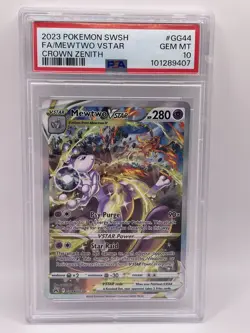 Mewtwo VSTAR GG44/GG70 Galarian Gallery Crown Zenith Pokemon PSA 10 GEM MINT - Image 1
