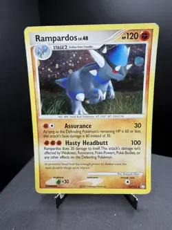 Pokemon TCG Mysterious Treasures Rampardos 33/123 Holo Rare HP - Image 1