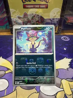 Pokemon: White Flare ENGLISH Purrloin 055/086 Reverse Holo Master Ball Pattern - Image 1