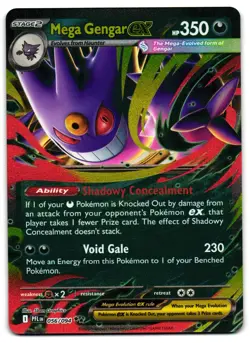 Mega Gengar ex 056/094 - Phantasmal Flames Double Rare Pokemon TCG - NM Card - Image 1