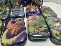 13 EMPTY Pokemon TCG Mini Tin Lot *No Cards Or Coins* - Image 1