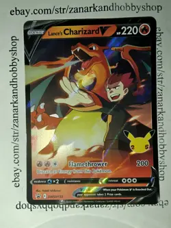 Pokemon Lance's Charizard V SWSH133 Black Star Promo STANDARD SIZE PROMO NM - Image 2
