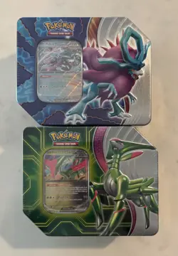 Pokemon TCG 2 Factory Sealed Paradox Clash Tins Walking Wake & Iron Leaves - Image 1