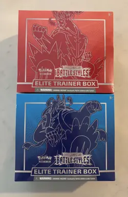 Pokemon TCG Sword & Shield Battle Styles 2 Factory Sealed Elite Trainer Boxes - Image 1