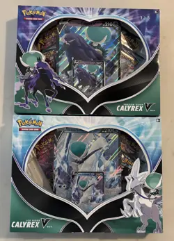 Pokemon TCG New Factory Sealed Calyrex V Box Collection Shadow Rider & Ice Rider - Image 1
