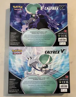 Pokemon TCG New Factory Sealed Calyrex V Box Collection Shadow Rider & Ice Rider - Image 2