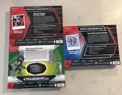Pokemon TCG 3 Factory Sealed EX Box Hops Zacian & Cyclizar & Team Rockets Mewtwo - Image 2