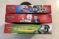 Pokemon TCG 3 Factory Sealed EX Box Hops Zacian & Cyclizar & Team Rockets Mewtwo - Image 4