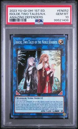 2023 YuGiOh! AMDL Isolde Two Tales of the Noble Knights PSA 10 GEM 1st ed #EN052 - Image 1