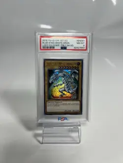 Yu-Gi-Oh! Blue-Eyes White Dragon 1st Edition Ultra Rare LCKC-EN001 Tablet PSA 8 - Image 1