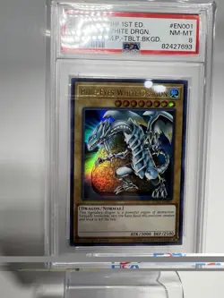Yu-Gi-Oh! Blue-Eyes White Dragon 1st Edition Ultra Rare LCKC-EN001 Tablet PSA 8 - Image 2