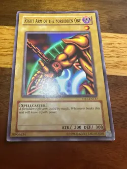 Right Arm of the Forbidden One DB1-EN136 Unlimited Edition Common PL + BONUS - Image 1