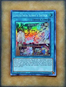 Yugioh Live Twin Sunny’s Snitch DAMA-EN062 Super Rare 1st Ed NM - Image 1