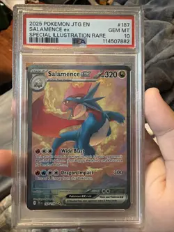 Pokemon TCG Salamence EX Dragon Card 187/159 Journey Together PSA 10 - Image 1