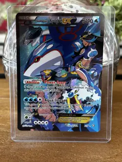 Pokemon Team Aquas Kyogre EX Full Art Ultra Rare Card 6/34 Double Crisis LP - Image 1