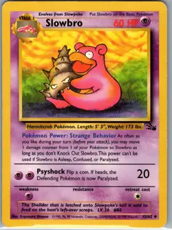 Slowbro 43/62 Non Holo Fossil - Pokemon Card - LP - Image 1