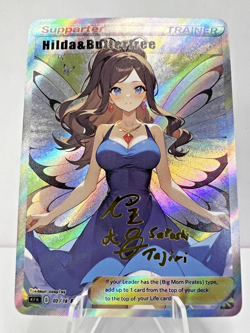 Hilda Full Art Pokemon Cosplay Anime Waifu ACG DIY Trainer Art card - Image 1