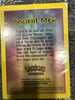 SEALED Ancient Mew Pokemon New Movie Promo Double Holo Foil Rare 1999-2000 Card - Image 2