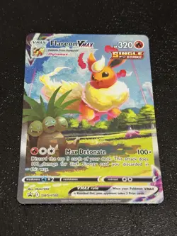 Pokemon TCG Flareon VMAX SWSH180 Sword & Shield Black Star Promo Card - Image 1