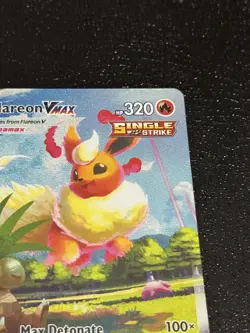 Pokemon TCG Flareon VMAX SWSH180 Sword & Shield Black Star Promo Card - Image 3
