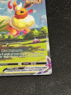 Pokemon TCG Flareon VMAX SWSH180 Sword & Shield Black Star Promo Card - Image 4