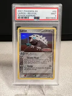 Lairon 32/108 EX Power Keepers Reverse Holo Vintage Card PSA 9 MINT LOW POP - Image 1