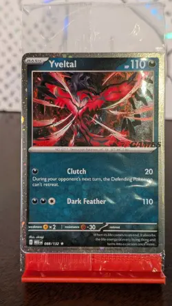 Pokemon TCG Yveltal 088/132 Holo Mega Evolution PROMO CARD Sealed GameStop - Image 1