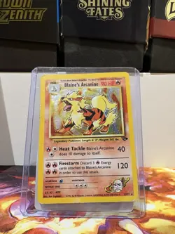 Blaine’s Arcanine 1/132 Holo Rare Gym Challenge WOTC Vintage Pokemon Card LP - Image 1