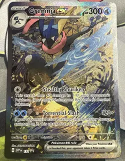 Pokemon TCG Greninja EX 132 Scarlet & Violet Promo Holo Card NM/M Condition - Image 1