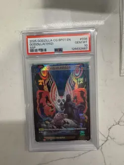Godzilla (1992) EBP01-036+ SSP English Edition Godzilla Card Game PSA 10 POP 5 - Image 1