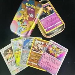 Pokemon Tin Card Lot - 1 Tin + 50 Cards + 5 Holos - TCG Pokemon Cards - Image 4