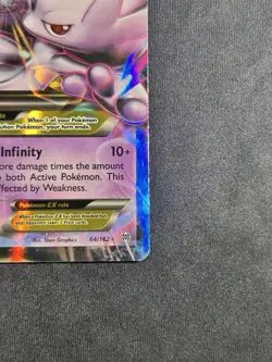 M Mega Mewtwo EX 64/162 - Pokemon XY BREAKthrough Ultra Rare Holo TCG Card MP/HP - Image 3